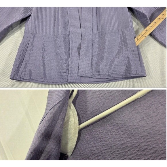 Eileen Fisher Silk Pant Set Kimono Jacket Minimalist Lagenlook 2-Piece Purple S - Picture 14 of 14